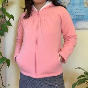 Girls Sherpa Jacket sweatshirt pink teddy bear